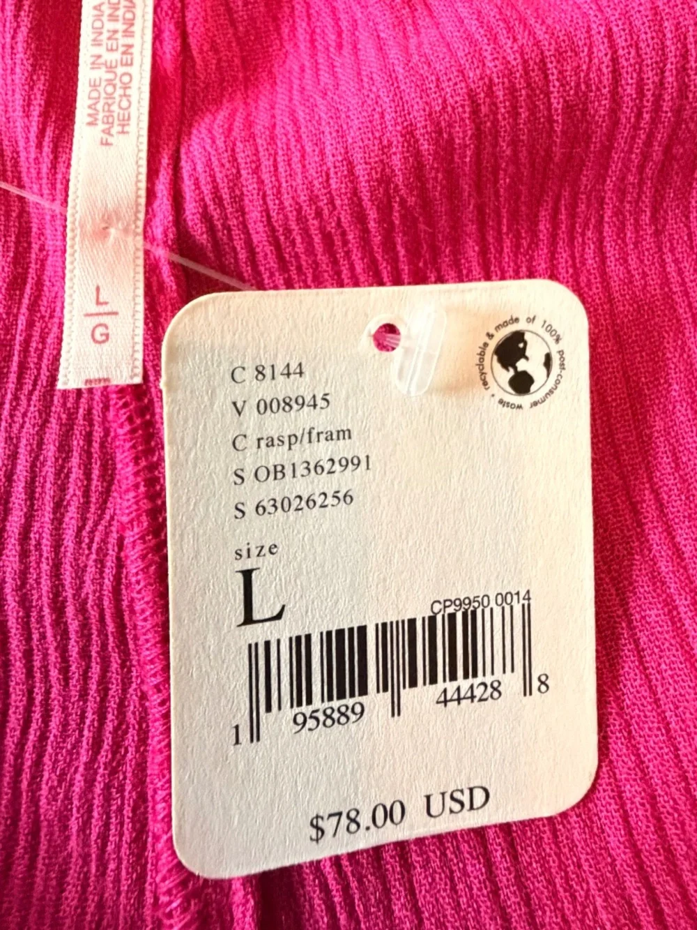 Free People - Romper - Fuchsia - Large NWT